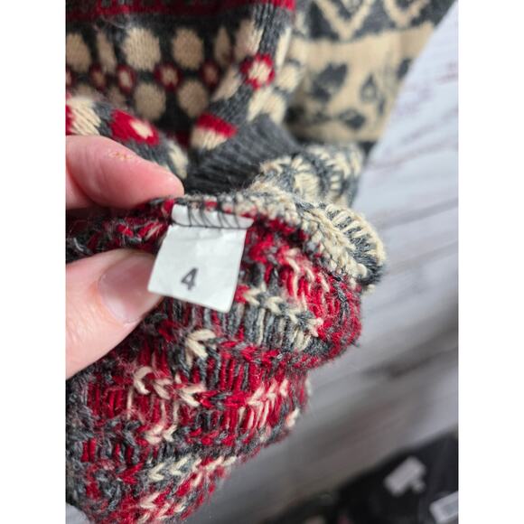 VTG 80s Workable Seperate Fair Isle Nordic Snowflake Sweater Womens - Picture 4 of 7